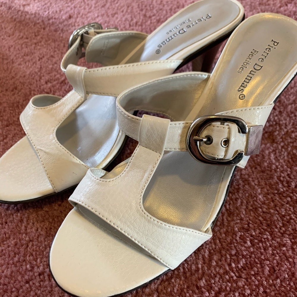 White Summer Heeled Sandal